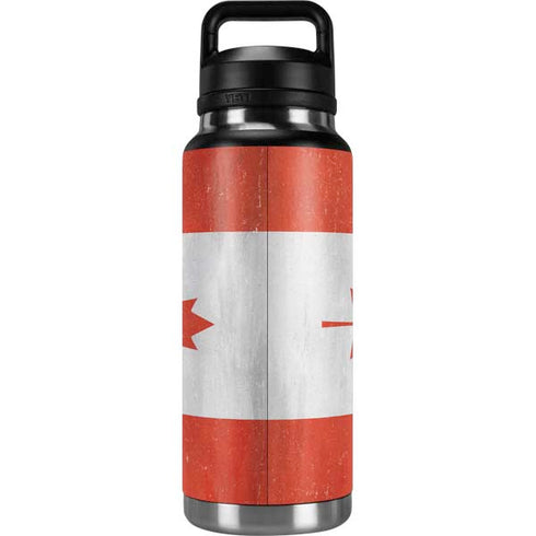 Canada Flag Distressed YETI Rambler 36oz Bottle Skin
